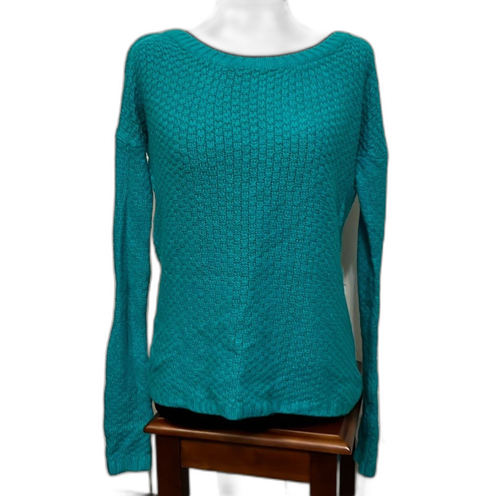 ANA Scoop Neck Pullover Womens Woven Sweater S